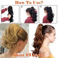 Clip de griffe synthétique queue de cheval Extensions de cheveux courts bouclés queue naturelle faux cheveux pour les femmes queue de cheval noir postiche