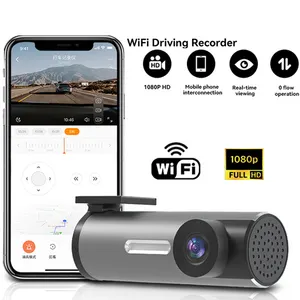 Akeyo kamera dasbor Wifi, kamera perekam di mobil penglihatan malam Dvr Full Hd 1080p