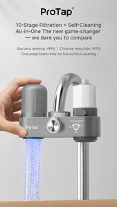 ก๊อกน้ำกรองน้ำ ProTap E2 ระบบกรอง 10 ขั้นตอน พร้อมระบบทำความสะอาดตัวเอง สำหรับใช้ในครัวเรือน พร้อมฟังก์ชั่นล้างด้วยโฟม - Product Image 1