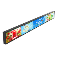 Écran LCD extensible pour supermarché, écran publicitaire Android pour magasin de détail, affichage sur le bord des étagères en intérieur