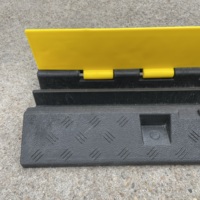 Protecteur de câble en caoutchouc à 2 canaux, rampe de câble en caoutchouc, plateau de protection de câble, protecteur de câble, gaine de câble en PVC pour le sol