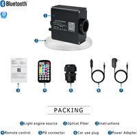 16W 500 Stück Funkelnde LED-Lichter APP/Fernbedienung Musikaktivierte Dimmbare Sternenhimmel-Beleuchtungsset IP33-Zertifiziert Aluminiumlegierung Auto/LKW