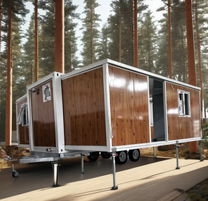 OEM personalizado precio razonable al por mayor de 20 pies 40 pies de acero prefabricado modular expandible casas de contenedores con ruedas - Product Image 1