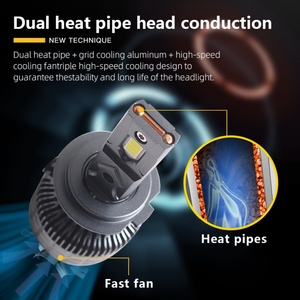 Sanvi Super Bright 120w Dual Heat Pipe LED Bulbs H1 H7 H11 9005 9006 LED Headlight LED Headlights 5500K Car Light Replacement - Product Image 4