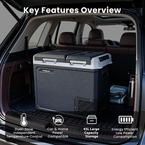 Prix Exceptionnels – Glacière Réfrigérateur/Congélateur de Voiture 45L à Double Zone avec Compresseur, Contrôle par APP, 12V/24V, pour Camping et Usage Domestique - Product Image 5