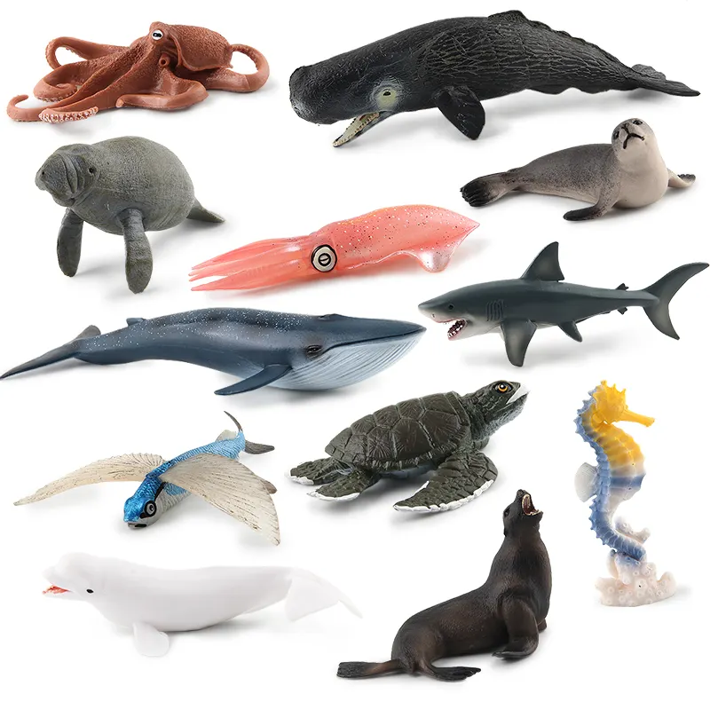 ของเล่นพลาสติกเพื่อการศึกษาสำหรับเด็ก,หุ่นสัตว์จำลองรูปสัตว์ทะเล PVC