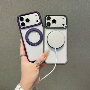 Funda Transparente de Acrílico para iPhone 17 con Anillo Magnético, Soporte Magnético Giratorio de 360 Grados para iPhone 17 - Product Image 4