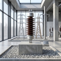 Isolateur en porcelaine de type suspension longue haute tension, tige en céramique électrique