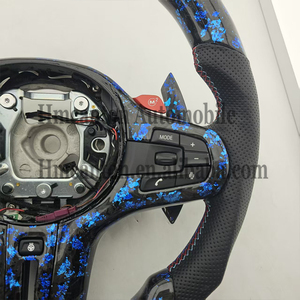 Volant de direction en fibre de carbone forgée Alcantara avec LED, vente directe d'usine, pour BMW G20 G30 G01 Série 3 Série 5 - Product Image 3