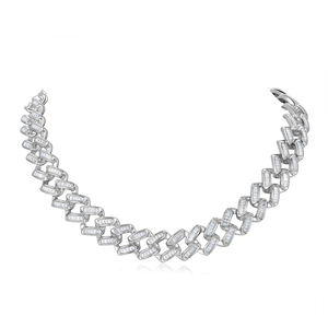 JINSE lujo Bling Cubic Zirconia hombres cadena cubana Collar para niño Punk <span class=keywords><strong>calle</strong></span> moda joyería collares - Product Image 6