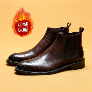 Botas de Tobillo para Hombre, de Cuero Genuino, Zapatos Formales para Bodas, Fiestas, Oficina, Uso Casual de Negocios - Product Image 5