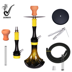 Chichas portables haut de gamme, narguilés, chichas, sheesha, <span class=keywords><strong>bouteille</strong></span> en verre métallique, ensemble de narguilés avec accessoires pour fumer - Product Image 3