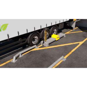 Bloqueador de Ruedas Manual TM.LOCK - Dispositivo de Restricción de Vehículos de Acero Pintado para Seguridad en la Carga - Product Image 4
