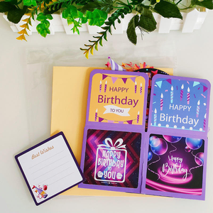Biglietto d'Auguri 3D Pop-up con Scatola, Biglietto e Busta in Carta, Colore Rosa, per Donne e Ragazze - Product Image 3