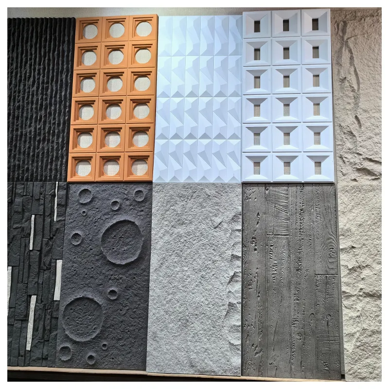 MUMU DESIGN Exterior 3d Artificial panel faux decoration polyurethane PU stone wall panel