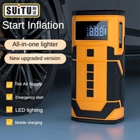 Arrancador de Coches de Alta Potencia de 14.8v y 8000mAh, Banco de Energía Portátil, Inflador de Neumáticos, Compresor de Aire