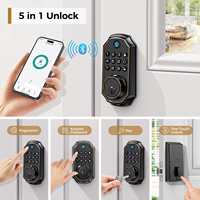 Serrure de porte intelligente à empreinte digitale sans clé, avec clavier électronique et verrouillage automatique à une touche