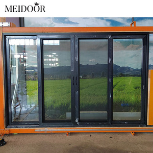 Low-e Ba kính mới tự đóng cửa tự động khí nén đôi cửa trượt nhôm cửa trượt - Product Image 3