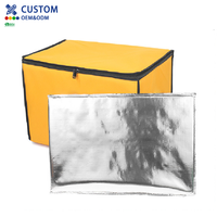 Sac à dos isotherme pliable pour pique-nique, sac de transport en tissu Oxford avec doublure en aluminium pour la conservation des aliments