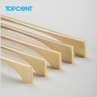 Topcent kuningan antik Solid kabinet tembaga menarik seng pegangan mebel untuk dapur kamar tidur laci