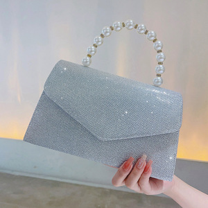 Bolsos de Mujer Plateados al por Mayor, Bolsos de Hombro de Lujo Ligero para Mujer, Bolsos para Guardar Cosméticos, Bolsos para Vestidos de Noche y de Boda - Product Image 4