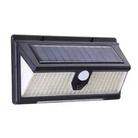 야외 방수 모션 센서 충전식 비상 보안 태양 전원 마당 LED 벽 조명 RGB 코너 램프
