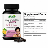 Capsules de Collagène Éclaircissantes à la Glutathion, Mélange de Vitamine C, Poudre de Citron et Extrait de Mûrier – Soutien Quotidien à la Beauté pour Adultes