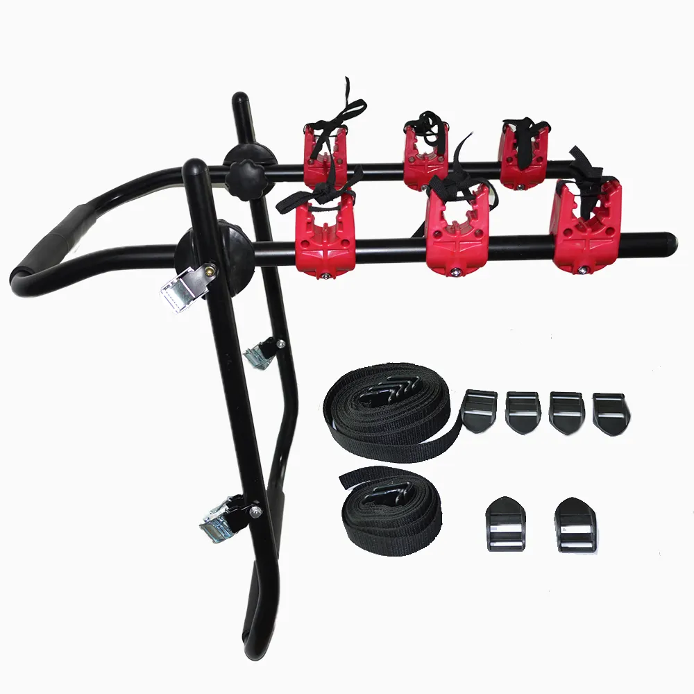 Steel Car Rear Mount Bike Storage Rack Mtb Transport Stand Portable Mountain Bicycle Carrier Rack For 3 Bike