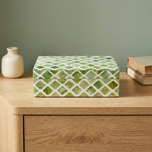 Cajas de Regalo Versátiles, Pulimentadas y Duraderas con Incrustaciones de Hueso y Relleno de Resina, Varios Tamaños, Elegantes para Guardar Recuerdos, Joyas y Objetos Preciosos - Product Image 1