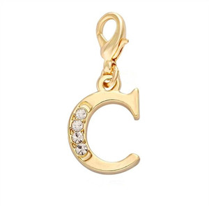 Accesorio para hacer joyas, incrustaciones de alfabeto mayúsculo, 26 letras inglesas, abalorios, regalo de Metal DIY, chapado en aleación de Zinc ecológico - Product Image 4