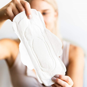 Almohadillas de día para mujer 100% algodón orgánico período almohadillas femeninas hipoalergénicas servilletas sanitarias - Product Image 5