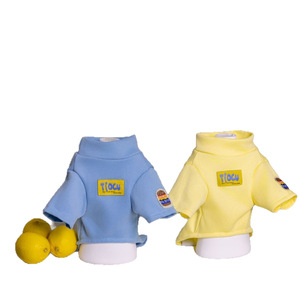 เสื้อฮู้ดสำหรับสัตว์เลี้ยงสำหรับสุนัข แมว สีฟ้า สีเหลือง สีเขียว ใส่ได้ทุกฤดูกาล สวมใส่สบาย เสื้อผ้าสัตว์เลี้ยง - Product Image 4