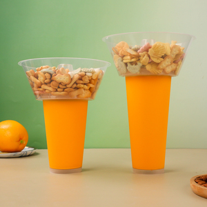 Vaso Desechable para Snack y Bebida con Popote Personalizado, Tazón para Pollo Frito, Vaso para Hot Pot, Vaso de Plástico para Comida para Llevar con Bandeja al Por Mayor - Product Image 3