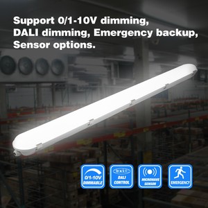 PC LED Tri-Proof <b>Light</b> 0.6m/1.2m/1.5m 20W/30w/40w/50w IP65 IK09 for <b>Garage</b> Workshop Corridor Gallery - Product Image 3