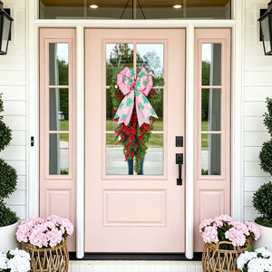 Ruban <span class=keywords><strong>de</strong></span> Noël à bordure filée rose, pour l'hiver, les fêtes, les loisirs créatifs, motif buffle, Père Noël, bonhomme <span class=keywords><strong>de</strong></span> neige, flocon <span class=keywords><strong>de</strong></span> neige, sapin <span class=keywords><strong>de</strong></span> Noël, pour emballage cadeau - Product Image 5
