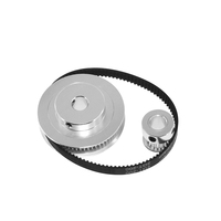 Pulley Timing Belt Alloy GT2 60 gigi 20 gigi Rasio Reduksi 3:1/1:3 Kit Aksesoris Printer 3D Lebar Belt 6mm Lubang 5/8/10mm OEM