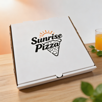 Boîte à pizza jetable en carton ondulé blanc de qualité supérieure SP4001 pour pizzeria