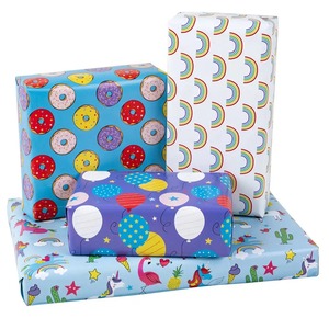 Papel de Regalo Colorido con Diseño de Unicornio y Arcoíris, Ecológico, Impresión Digital, Compatible con Papel de Arte Recubierto y Reciclable - Product Image 1
