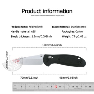 มีดพับ BM556 คุณภาพสูง ด้ามจับ ABS ปรับแต่งได้ พร้อมปลอกมีด DIY สำหรับต่อสู้ ทำจากเหล็กกล้าไร้สนิม รองรับ OEM สำหรับอุตสาหกรรม - Product Image 6