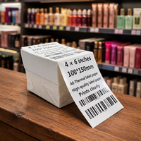 Étiquettes thermiques adhésives 4x6 de qualité commerciale pour supermarché, exposition, forme irrégulière, pliage en éventail, emballage d'expédition, 500 unités, Chine