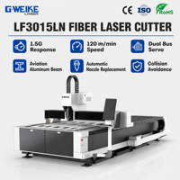 3015 1.5kW 2kW 3kW Découpeuse laser fibre 3 axes automatique à refroidissement par eau avec rail de guidage HIWIN pour tôles métalliques
