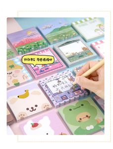 Juego de Notas Adhesivas con Dibujos Animados, Blocs de Notas Autoadhesivos, Separadores con Diseño de Animales, Blocs de Notas para Escribir, Material Escolar y de Oficina - Product Image 2
