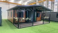 Maison Modulaire Préfabriquée en Acier de 20 Pieds à Installation Rapide, Extensible et Transportable, avec Toit et Balcon, Idéale pour Hôtels et Villas