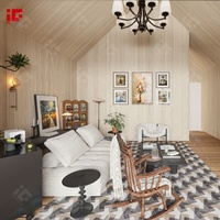 Villa en acier de calibre léger avec toit triangulaire Bâtiment modulaire haut de gamme à ossature métallique en acier léger personnalisé Petite maison