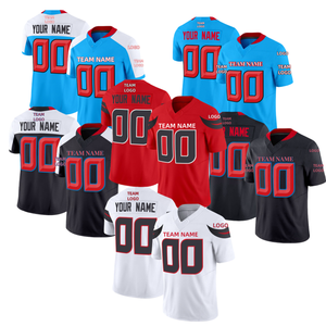 Bán buôn Jersey <span class=keywords><strong>Houston</strong></span> chúng <span class=keywords><strong>t</strong></span>ôi đội thể thao <span class=keywords><strong>T</strong></span>-Shirts nâu trắng cam unisex <span class=keywords><strong>t</strong></span>ùy chỉnh thêu Mỹ bóng đá Jersey - Product Image 1