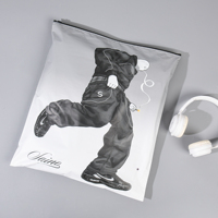 Sac refermable en plastique de qualité alimentaire, pochette d'emballage à fermeture éclair, vente chaude, noir transparent, écologique, sac à fermeture éclair