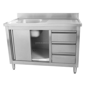 Stainless Steel Washing Sink Table with Drawers Commercial Kitchen Cleaning Workbench - Product Image 5