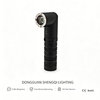 Lampe torche LED en forme de L de haute qualité, 750 lumens, alimentée par piles AA, rechargeable par USB, étanche IP54, mise au point réglable, 90 degrés, pour le travail