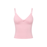 Haut de yoga à séchage rapide en tissu végétal personnalisé, coupe courte avec bretelles ajustables, texture ultra douce, et short de yoga.