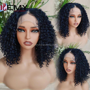 Parrucche Sintetiche <span class=keywords><strong>Afro</strong></span> Kinky Resistenti al Calore con Frontale in Pizzo Trasparente per Donne di Colore, Parrucche Complete con Capelli Intrecciati - Product Image 4